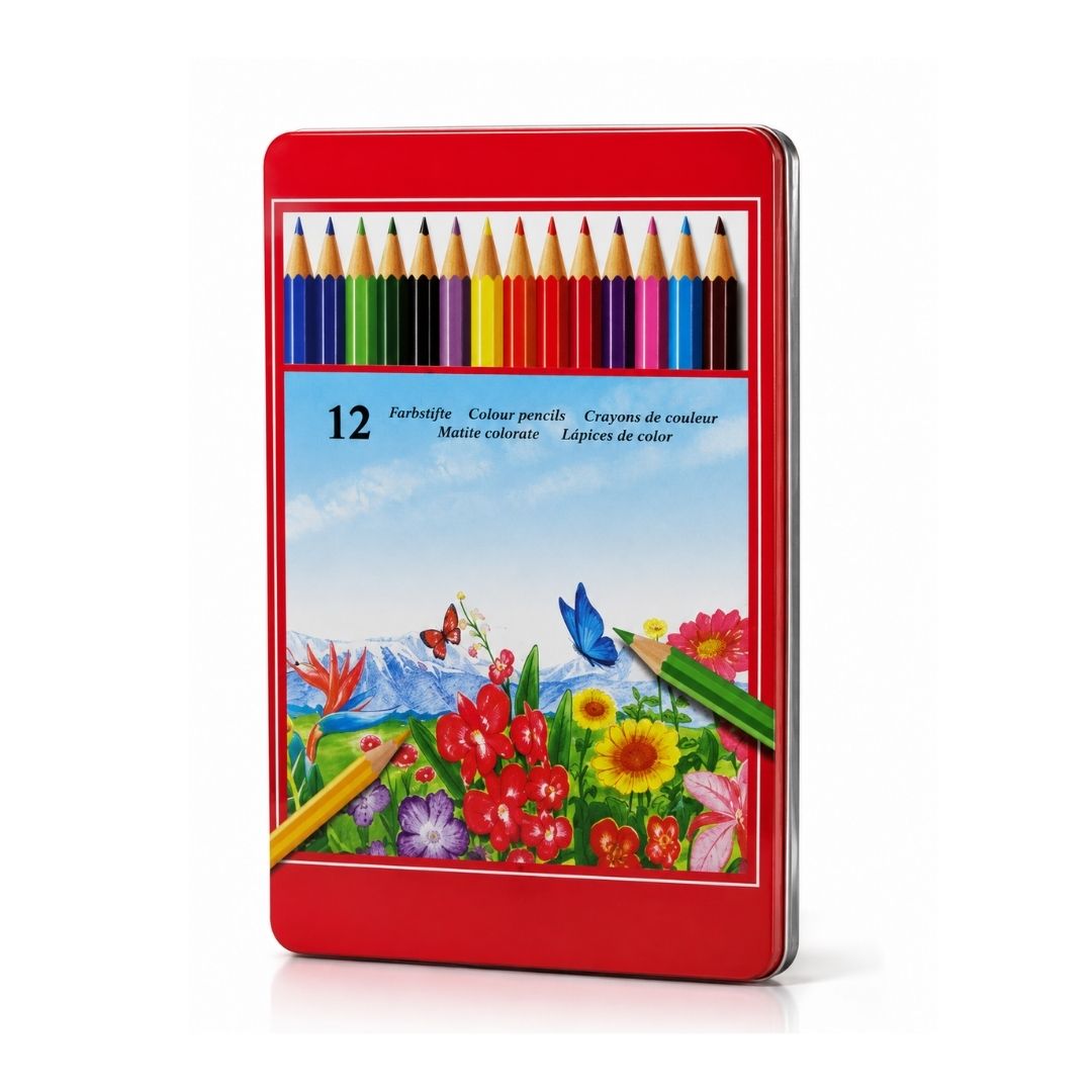 BTS ATS 12 Col Metal Box Pencil
