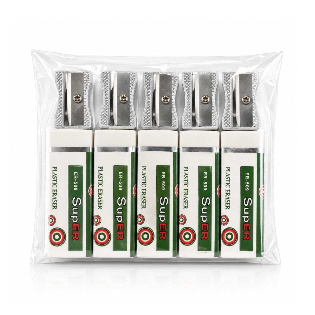 BTS Eraser 4 Pc | Sharpner 6 Pc